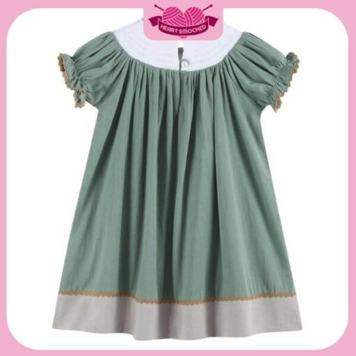 St Patrick Dress 2025 Green Duck Dress Wholesale Smocked Clothing - Image 3