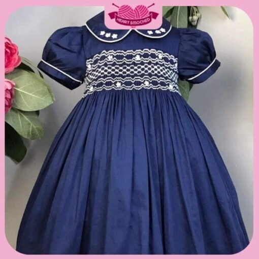 Navy Blue Smocked Summer Dresses 2025 - Bulk Supply for Fashion Businesses - Image 3