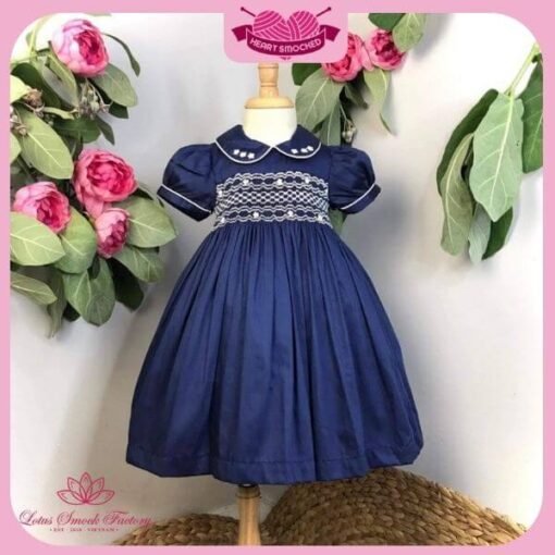 Navy Blue Smocked Summer Dresses 2025 - Bulk Supply for Fashion Businesses - Image 2